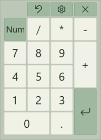 Numeric keypad skin