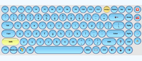Round button keyboard skin